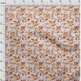 thumbnail image 4 of oneOone Silk Tabby Dark Peach Fabric Florals Fabric For Sewing Printed Craft Fabric By The Yard 42 Inch Wide, 4 of 5