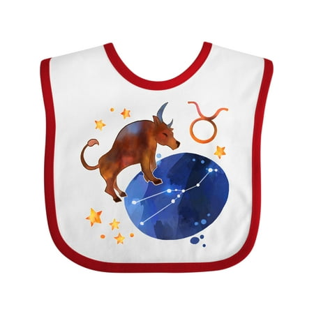 

Inktastic Taurus Constellation Zodiac Sign Illustration Gift Baby Boy or Baby Girl Bib
