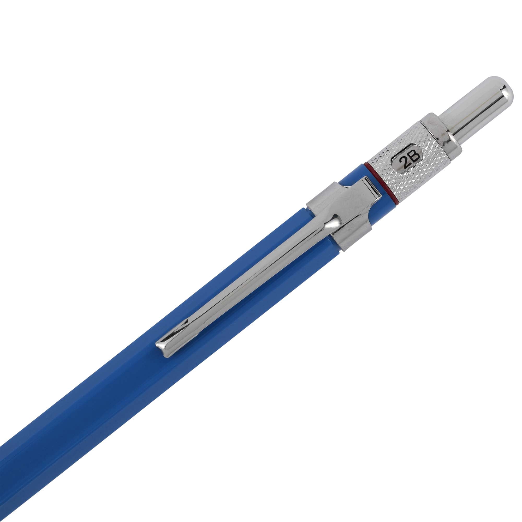 Acurit 2.0 mm Drafting Pencil with Pack of 2B Refill Leads - Value Pack of 10 - Drawing Mechanical Pencils for Artists, Drafters, and Engineers - Metal Threaded Anti-Skid Grip, Lead Grade Indicator