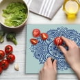 thumbnail image 3 of Ethnic Cutting Board, Floral Mandala Ornament Style Oriental Embellishing Print, Decorative Tempered Glass Cutting and Serving Board, in 3 Sizes, by Ambesonne, 3 of 5