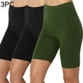 thumbnail image 2 of QATAINLAV 3 Pack High Waisted Biker Shorts for Women Gym Compression Workout Yoga Shorts Casual Solid Going Out Running Short Pants 2024 Summer Tight Leggings Hoy Oferta Flash Green M, 2 of 9