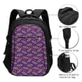 thumbnail image 3 of Balery Carnival Masks and Beads Print USB Charging Backpack for Men and Women - Water-Resistant, Anti-Theft Laptop Backpack with USB Port for Travel, Work, School, and College, 3 of 7