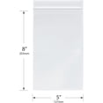 thumbnail image 2 of Plymor 5" x 8", 2 Mil (Pack of 100) Zipper Reclosable Plastic Bags, 2 of 3