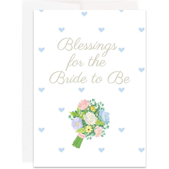 Christian Bridal Shower Card for Bride | Blessings for The Bride To Be