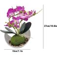 thumbnail image 2 of Flores de orquídeas artificiales con maceta blanca de plástico Flores falsas de Phalaenopsis con maceta Flor artificial para la decoración de la oficina de la boda en casa TUNC Sencillez, 2 of 5