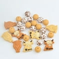 thumbnail image 3 of 28Pcs Cow Silicone Beads Cute Animal Shaped Brown White Loose Round Cow Printed Spacer Beads Bulk for Necklaces Bracelets Keychain DIY Jewelry Making Crafts, 3 of 7