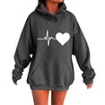 thumbnail image 2 of mfyjkho Tops Para Mujer, Blusas Y Sudaderas Con Capucha De Manga Larga Con Estampado Informal Para Mujer Tops Para Mujer L, 2 of 4