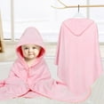 thumbnail image 2 of HUANBAI Baby Hooded Bath Towel Bathrobe Baby Soft Coral Towel For Boy Girl Shower 31.5 X 31.5 Inches One Size, 2 of 3
