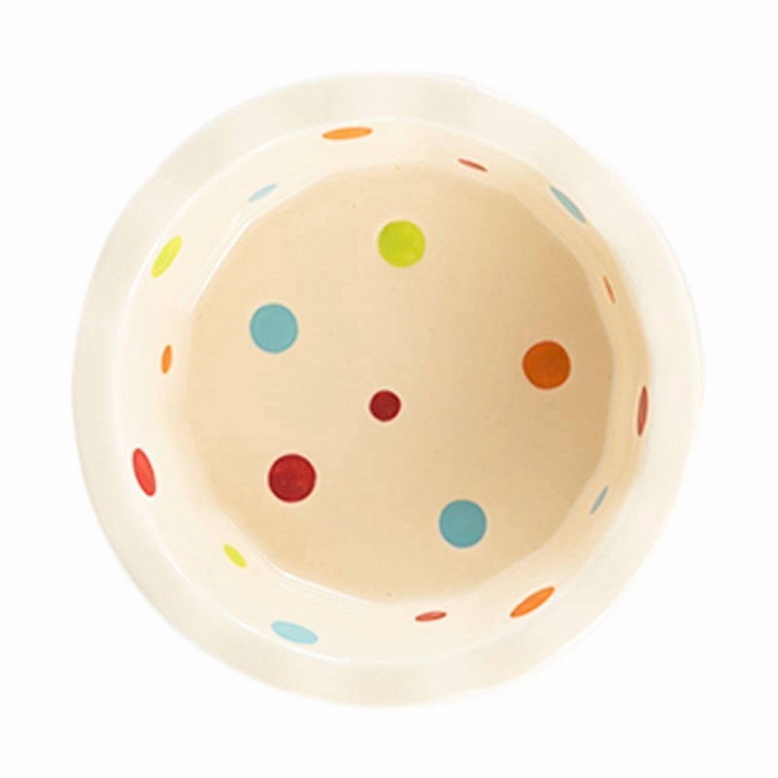 Pet Bowl Cute Ins Storm Dot Ceramic Bowl Dessert Breakfast Bowl Home Cat Dog Bowl Feeding Basin  Cat Caramics Supplies