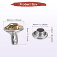 thumbnail image 3 of Uxcell Clear Rhinestone Rivets 0.31 inch 100 Pcs Crystal Rivets Use for DIY Craft Making Yellow Studs for Clothing, 3 of 7