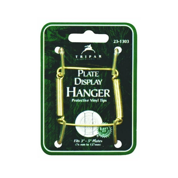 Tripar Plate Wire Hanger - Hook and Nail Included - White