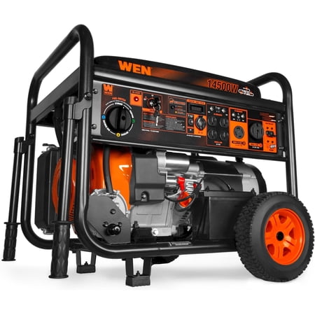 WEN 14,500-Watt 120V/240V Tri-Fuel Generator for Gas, Propane, and Natural Gas, Transfer-Switch Ready with Electric Start, Wheel Kit, and CO Watchdog (TF-1450X)