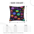 thumbnail image 4 of Square Decorative Throw Pillow Covers with Core, Gradient Pumpkin Print Throw Pillows for Couch Sofa Bed Home Decor, 16"x16", 4 of 9