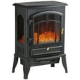 thumbnail image 7 of Spaco Electric Fireplace Stove with 3-Sided Realistic Flame, 22 inch Freestanding Fireplace Heater with Overheating Protection, Portable Fireplace Stove for Indoor, Black, 7 of 7