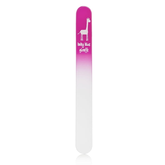 Lima de uñas para bebé Baby Blue Giraffe, vidrio seguro, rosa