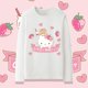 thumbnail image 2 of Camiseta de manga larga con articulación de Hello Kitty para mujer, Top periférico de Catone, ropa de algodón puro para niñas, 2 of 7