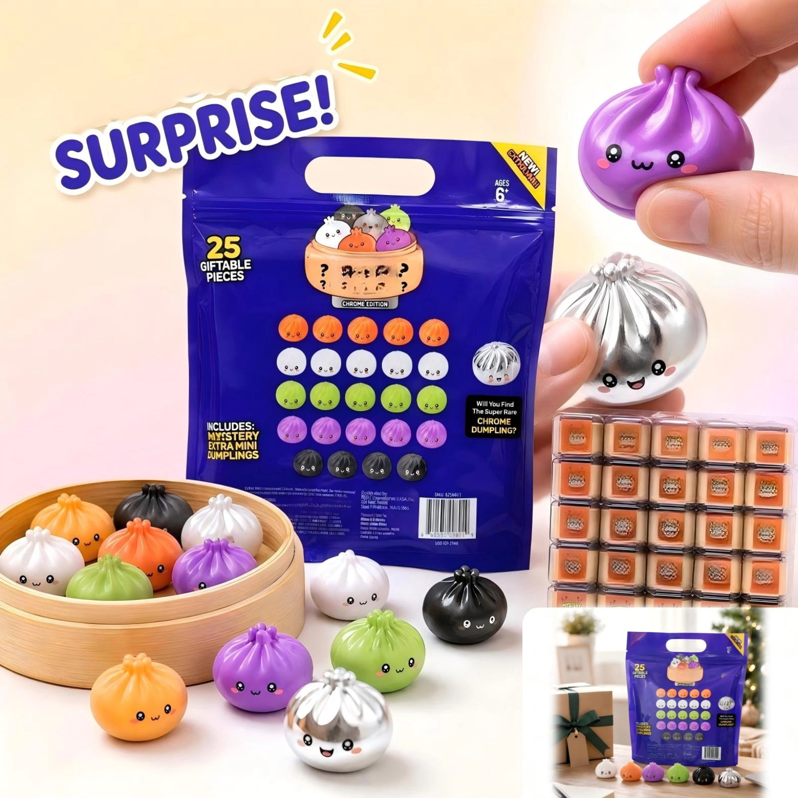 ORB Stretchee Foodz - Secret Menu Cuties 3 Pack - Mix, Match