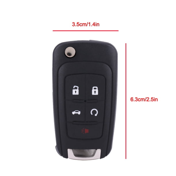 Llave de Chip de Mando a Distancia Qiilu QL06922 para CHEVROLET CAMARO CRUZE MALIBU SONIC GM Negro