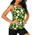 thumbnail image 2 of Hirioo Green Fruit for Women's Workout Tank Top Sleeveless Workout Tops Athletic Gym Shirts-Small, 2 of 7