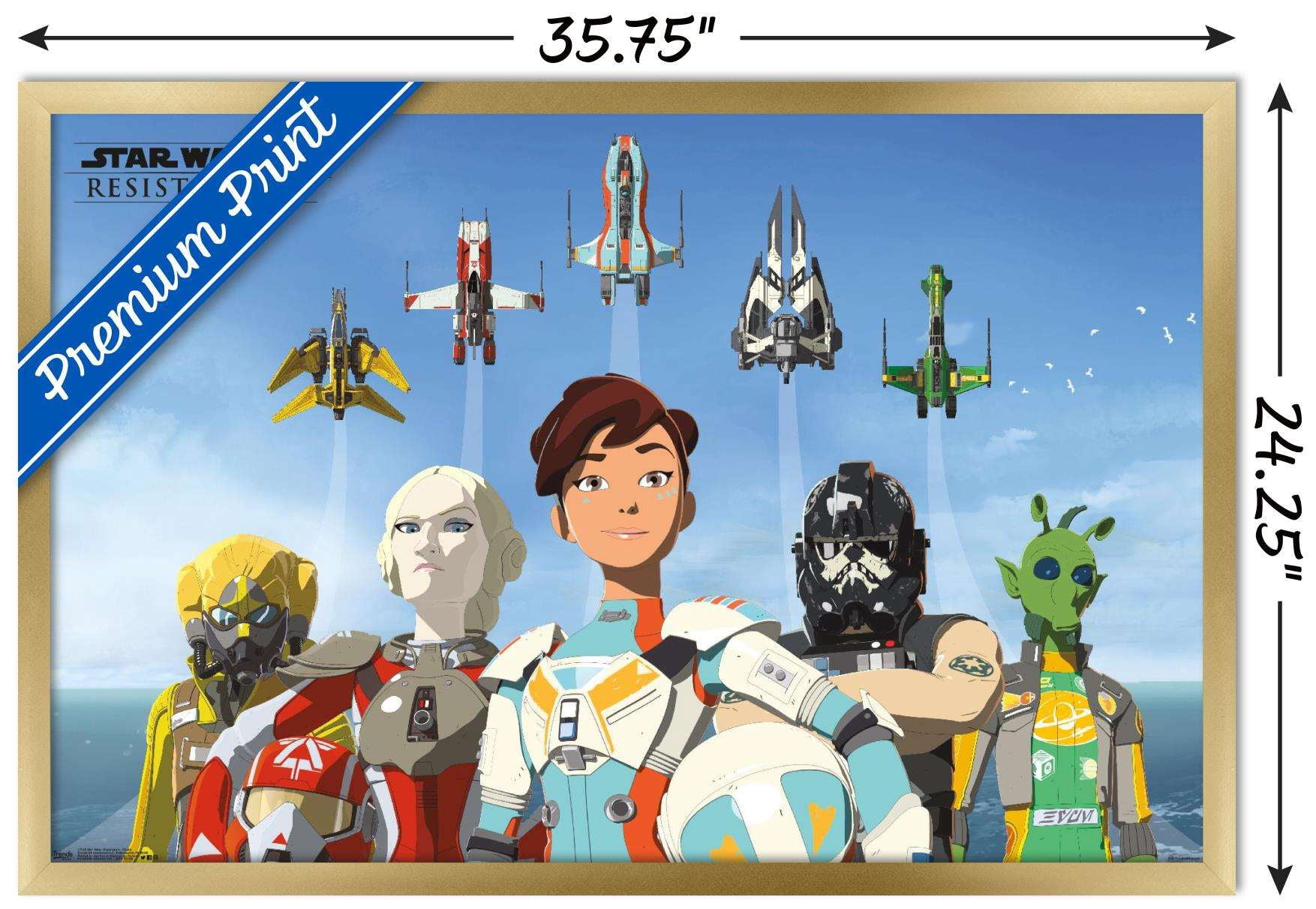 Star Wars: Resistance - Flight Wall Poster, 22.375" x 34", Framed
