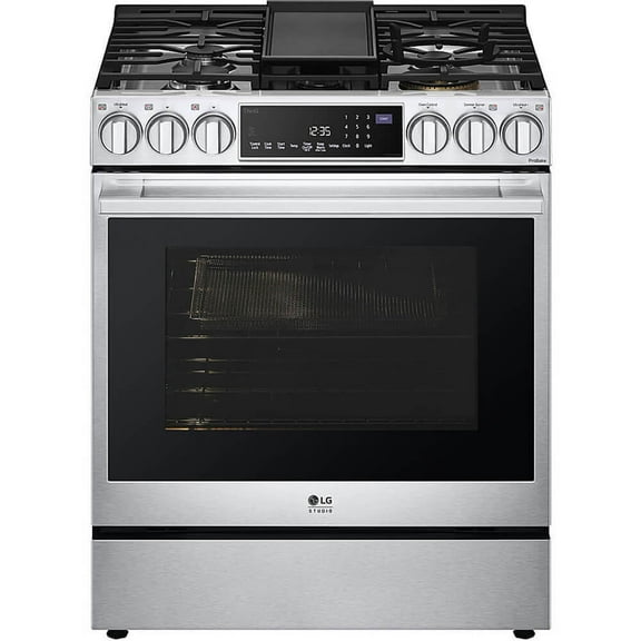 LG Studio LSGS6338F 6.3 Cu. Ft. Stainless Slide-In Gas True Convection Range