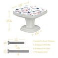 thumbnail image 4 of 4PCS Square Cabinet Fluorescence Knob Glowing in the Dark Furniture Drawer Pulls Handle with Screws Red Navy Stars, 4 of 5