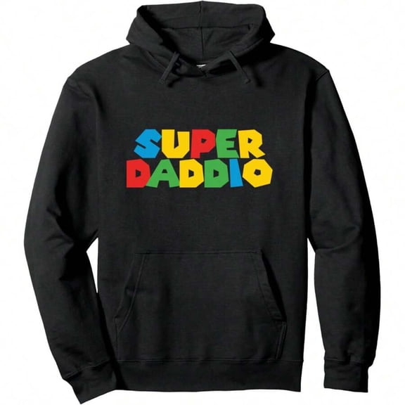 Funny Gamer Super Dad Hoodie For Men,Humor Men's Sweatshirt Pullover Gift For Dad, Husband