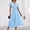Sky Blue, variant on Sentmoon Wedding Guest Dresses for Women 2026 Solid Color Tropical Dresses for Women V Neck Short Sleeve Holiday Pleated Oversized Spring Dress for Teen Girls Summer and Vacation M