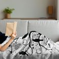 thumbnail image 3 of Black and White Soft Flannel Fleece Throw Blanket, Tree with Swirling Branches Flowers Birds and a Bird Cage, Cozy Plush for Indoor and Outdoor Use, 70" x 90", Black and White, by Ambesonne, 3 of 5