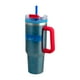 thumbnail image 2 of Termo Alto Doble Pared Con Asa Y Popote, Diseño Super Man La Película, Termo Metalizado Azul, Capacidad 1. 2 L, 2 of 8