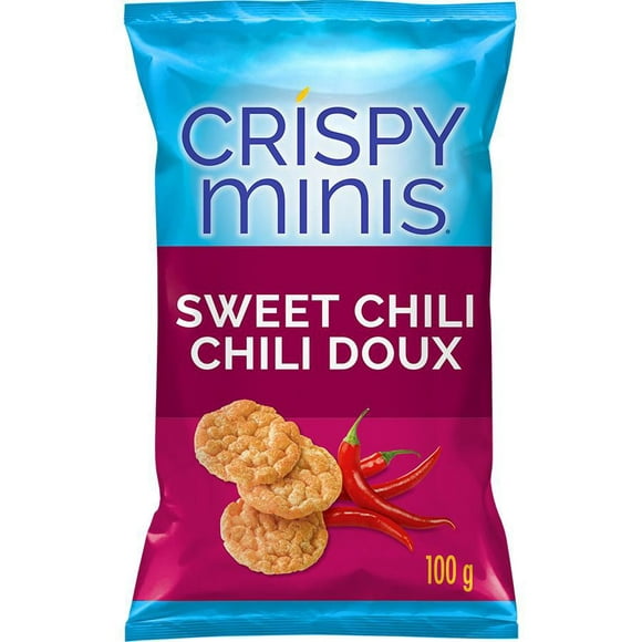 Quaker Crispy Minis Sweet Chili flavour brown rice chips, 100g