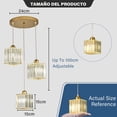 thumbnail image 4 of KAMYSEN 3 en 1 L&aacute;mpara Colgante,L&aacute;mpara De Techo Cristal Moderna Decorativa,L&aacute;mpara Colgante de Techo L&aacute;mpara,Luces Colgantes Retro Iluminaci&oacute;n C, 4 of 7