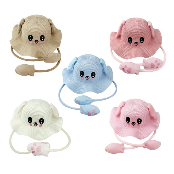 Mobutofu Kids Wide Brim Sun Hats Cap Fashionable Design Blue Color for Boys Girls Spring Summer Autumn