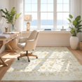 thumbnail image 3 of Design&I 3'x5' Ultra Soft Throw Mat, Beige Yellow Vintage Scroll Distressed Motif Traditional Farmhouse None Fluffy Washable Easy Care Indoor rug for Bedside Hallway, 3 of 7