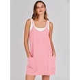 thumbnail image 5 of ANRABESS Women Athletic Dress Summer Tennis Workout Active Sports Mini Romper Dress Built in Shorts Travel Vacation Clothes Pink XX-Large, 5 of 12