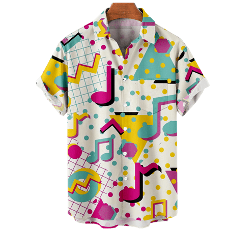 

MLFU Men s and Big Men s Musical Graphic Tees Vintage Polyester Costume For Men