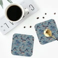 thumbnail image 5 of Disketp Underwater Animals And Flowers Funny Coasters,4 Pcs Leather Coasters With Holder, Perfect Housewarming Hostess Gifts,Protect Furniture From Water Marks Scratch And Damage, 5 of 9