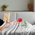 thumbnail image 3 of Hello Summer Soft Flannel Fleece Throw Blanket, Cartoon Design Print and a Seemingly Juicy Watermelon Slice with Funky, Cozy Plush for Indoor and Outdoor Use, 50" x 60", Multicolor, by Ambesonne, 3 of 5