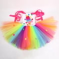 thumbnail image 4 of Sgkm Dress for Girls Rainbow Colorful Sweet Tutu Girls Dresses Birthday Chic Kids Clothes, 4 of 9