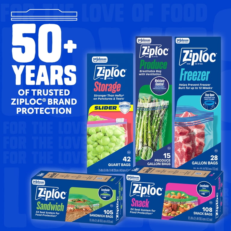 Freezer Gallon Food Storage Bags, 80 Count photo 8