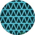 thumbnail image 1 of Ahgly Company Tapis Rond Lavable en Machine Intérieur Transitionnel Vert Sarcelle Profond, 7 Pieds Rond, 1 of 7