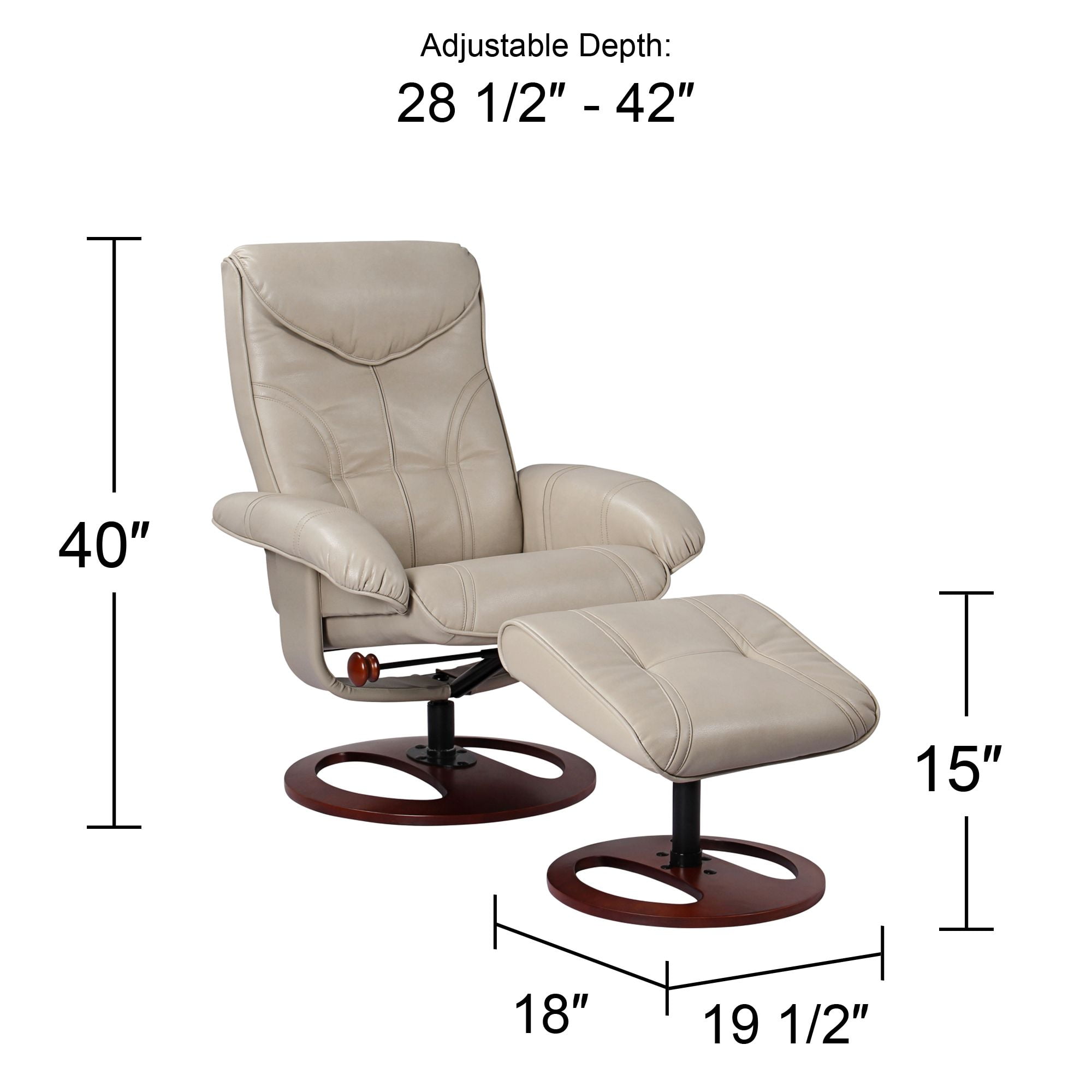 Newport swivel recliner and slanted ottoman 2025