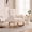 Beige White + Teddy, variant on AOOWOW Teddy Nursery Rocking Chair with Retractable Foot Rest,Glider Rocking Chair, Yellow
