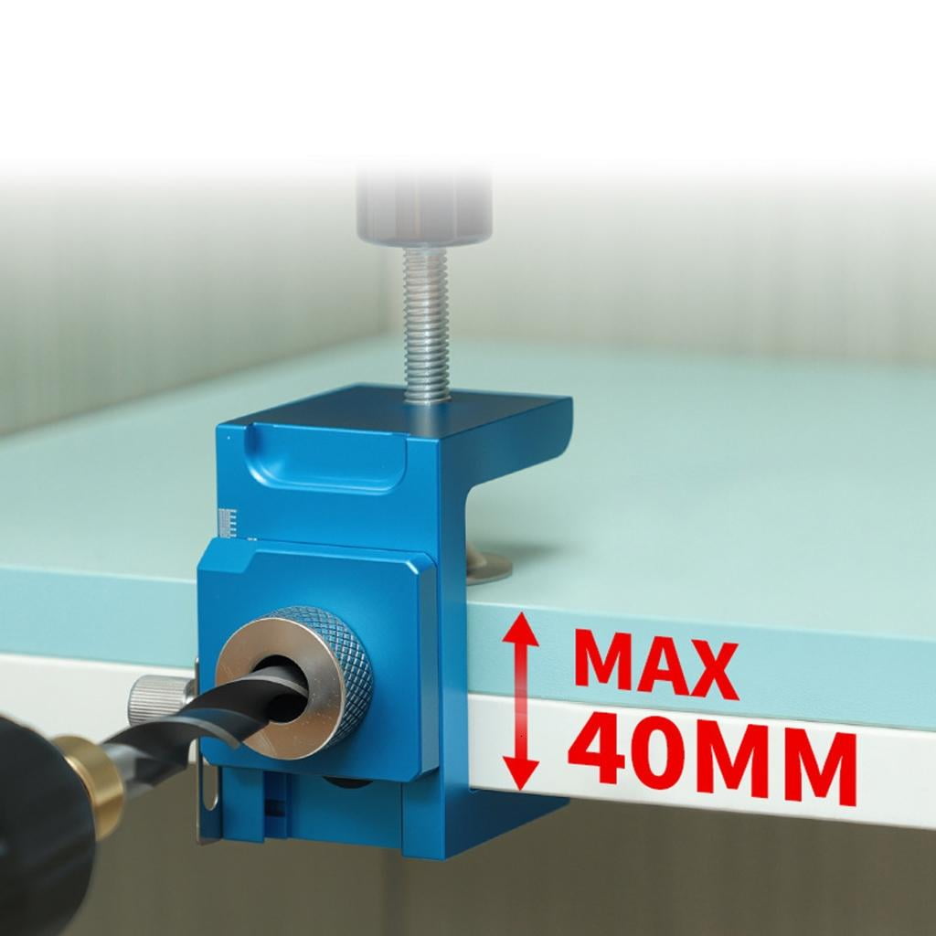 Professional Cabinet Door Installation Jig Clamp Adjustable Hole Puncher Tool
