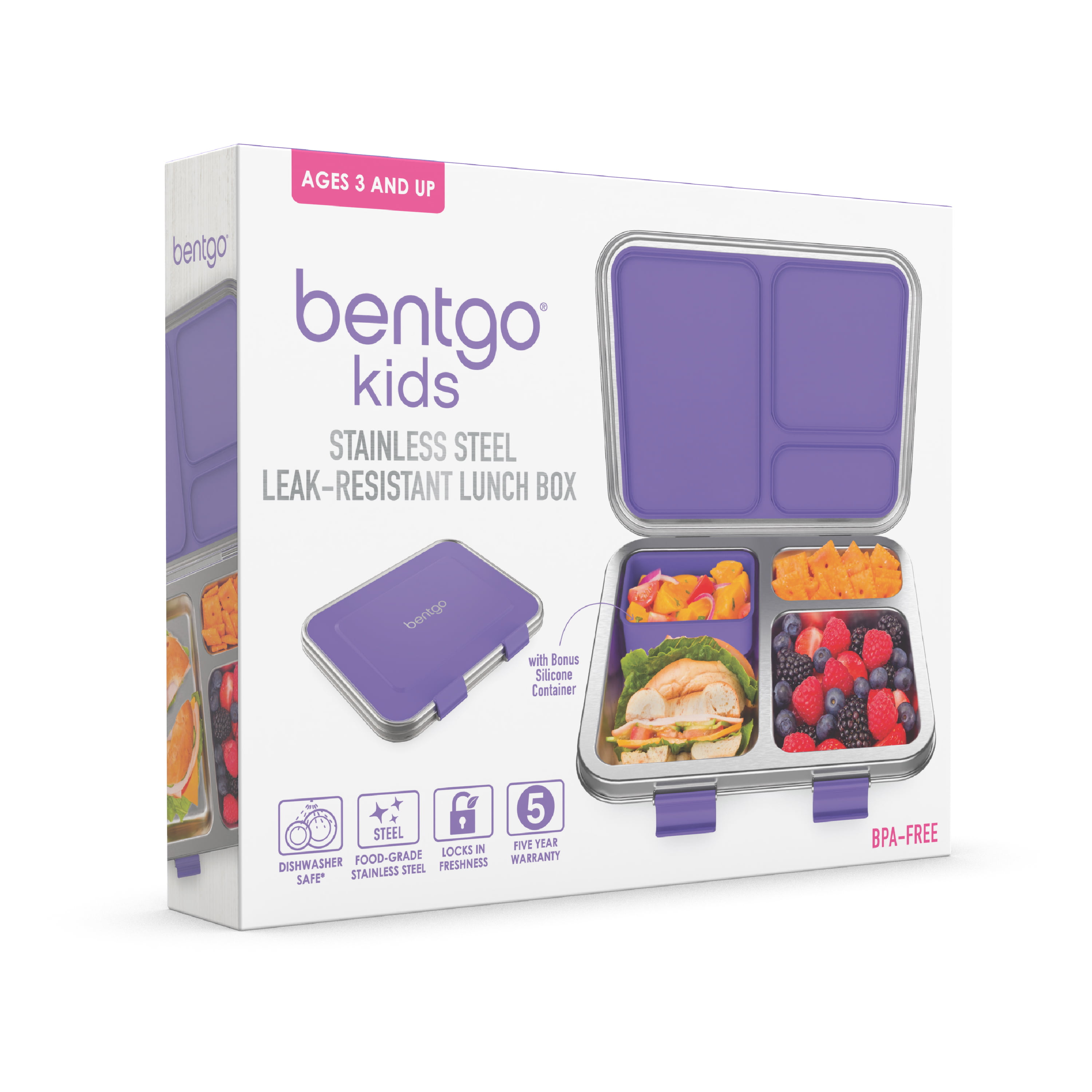  Bentgo® Kids Chill Lunch Box - Leak-Proof Bento Box with  Removable Ice Pack & 4 Compartments for On-the-Go Meals - Microwave &  Dishwasher Safe, Patented Design, & 2-Year Warranty (Aqua): Home