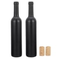 thumbnail image 4 of 2Pcs Empty Red Wine Storage Bottles Wine Subpackage Storage Bottles with Stoppers (Black), 4 of 8
