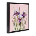 thumbnail image 2 of Stupell Industries Traditional Purple Irises on Pink Black Floating Frame Canvas Art, 18 x 18, by Susan Winget, 2 of 8