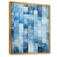 thumbnail image 2 of Designart "Scandinavian Tiles in White and Blue V" Abstract Framed Wall Art - Modern White Abstract Tile Living Room Framed Canvas Art, 2 of 6