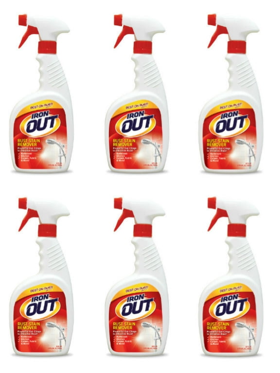 Iron OUT Rust Stain Remover Spray, 24 fl oz, 6 Bottles