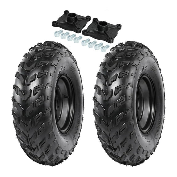 Set of 2 YC Yier ATV Tires 23x7-10 ATV UTV Off-Road Tires 23x7x10 Tire Tubeless Wheel Rim 110mm  4 Stud 23T Rear Axle Hubs for Go Kart Quad Buggy 4 Wheelers Taotao Coolster Roketa